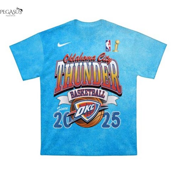 Oklahoma City Thunder Gilgeous Alexander Shai 2025 Champions 3D T-Shirt