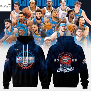 OKlahoma City Thunder NBA Champions 2025 Hoodie – Neon