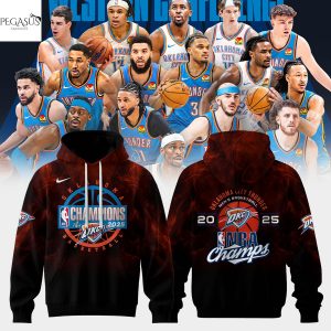 OKlahoma City Thunder NBA Champs 2025 Hoodie – Neon