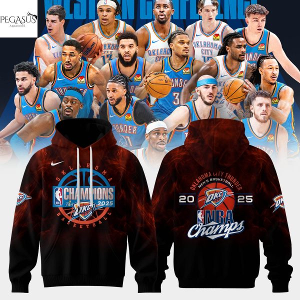 OKlahoma City Thunder NBA Champs 2025 Hoodie – Neon