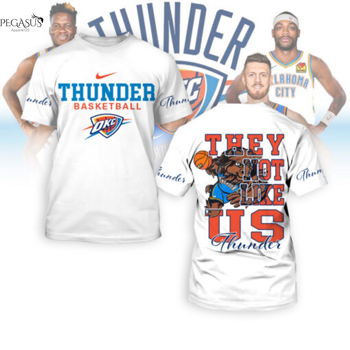Oklahoma City Thunder They Not Like Us 3D T-Shirt Oklahoma City Thunder They Not Like Us 3D T-Shirt
