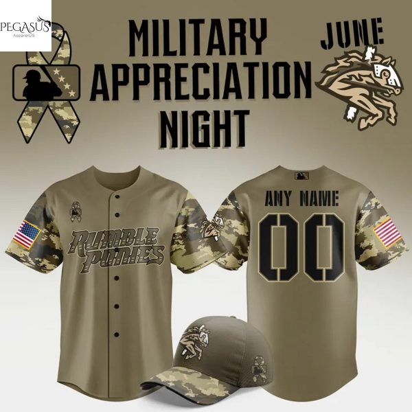 Personalized Binghamton Rumble Ponies Military Appreciation Night 2025 Baseball Jersey