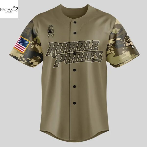 Personalized Binghamton Rumble Ponies Military Appreciation Night 2025 Baseball Jersey