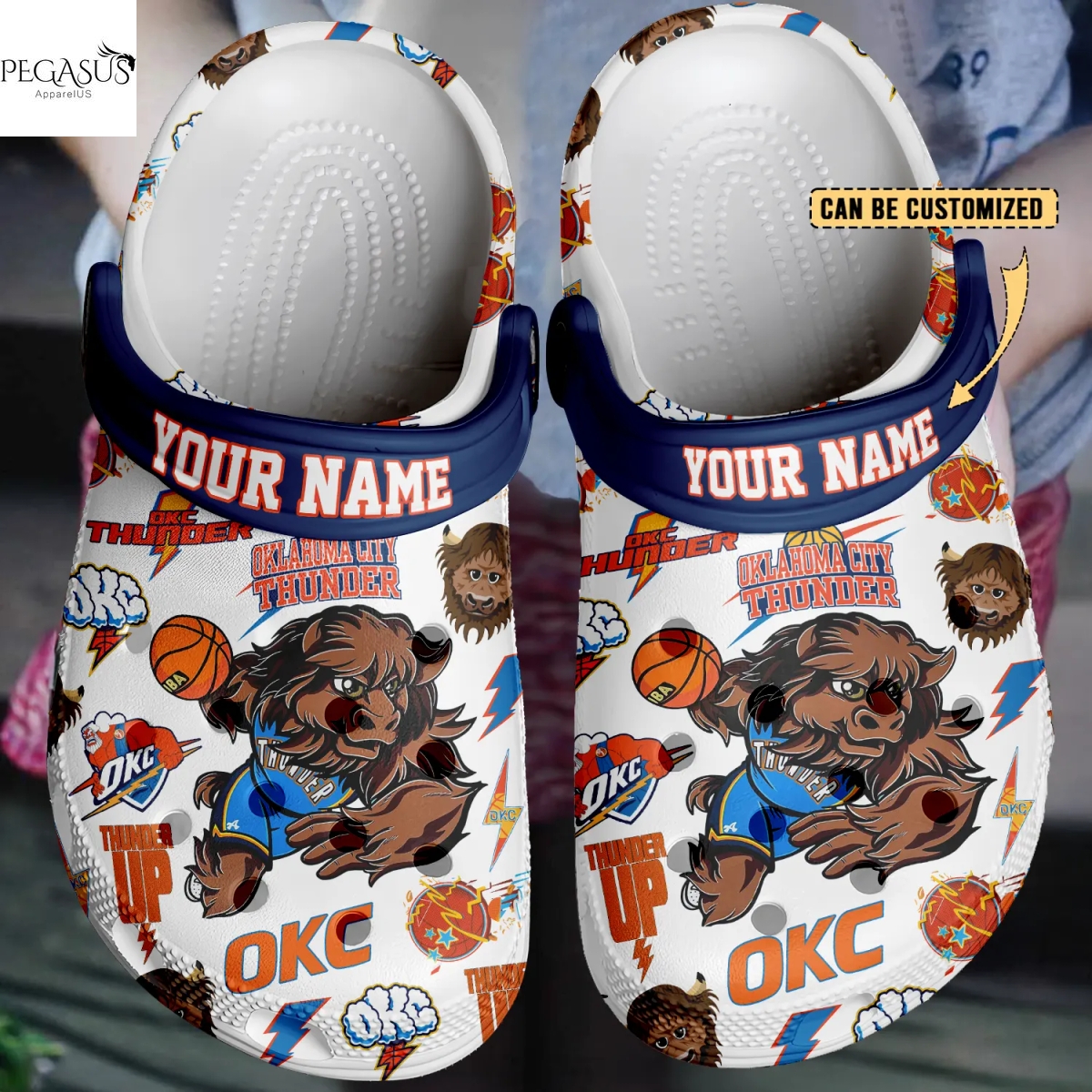 Personalized Oklahoma City Thunder Up Crocs Personalized Oklahoma City Thunder Up Crocs