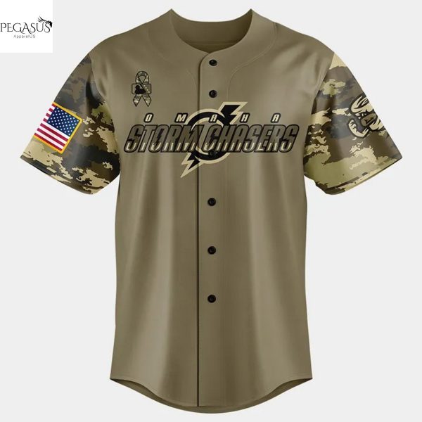 Personalized Omaha Storm Chasers Military Appreciation Night 2025 Baseball Jersey