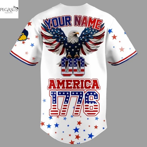 Personalized Toledo Mud Hens 4th Of July USA Baseball Jersey