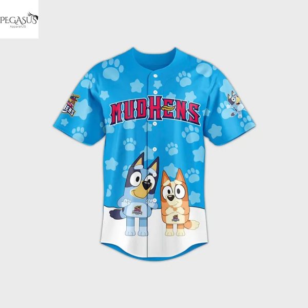 Personalized Toledo Mud Hens x Bluey Baseball Jersey – Blue