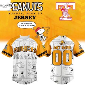 Personalized Toledo Mud Hens x Peanuts Baseball Jersey