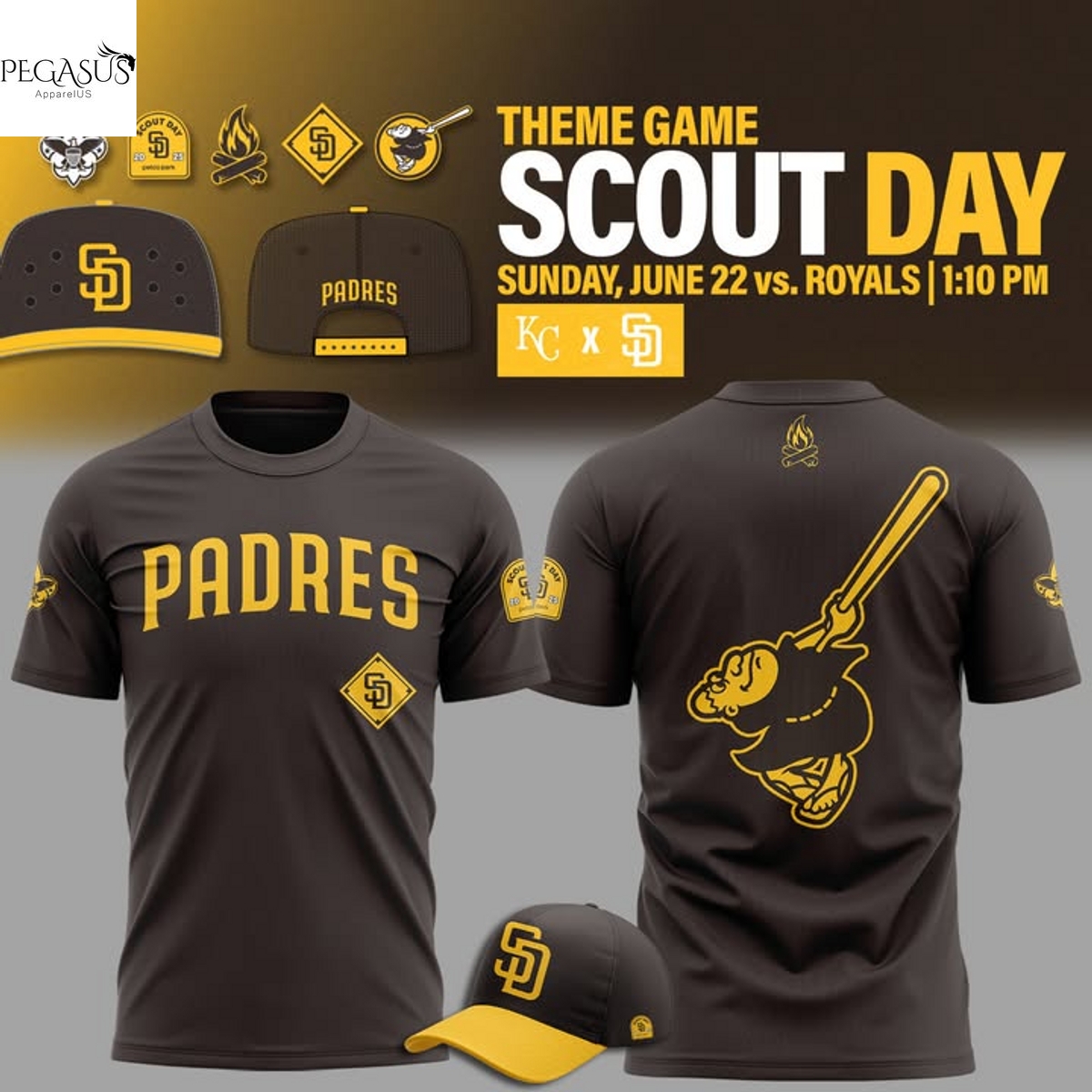 San Diego Padres Theme Game Scout Day 3D T-Shirt San Diego Padres Theme Game Scout Day 3D T-Shirt