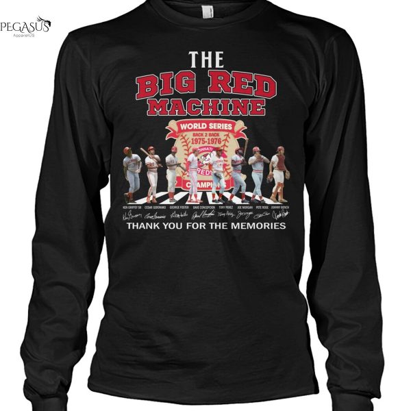The Big Red Machine World Series Back 2 Back 1975-1976 Cincinnati Reds Signature Thank You For The Memories Unisex T-Shirt