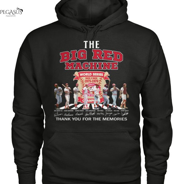 The Big Red Machine World Series Back 2 Back 1975-1976 Cincinnati Reds Signature Thank You For The Memories Unisex T-Shirt