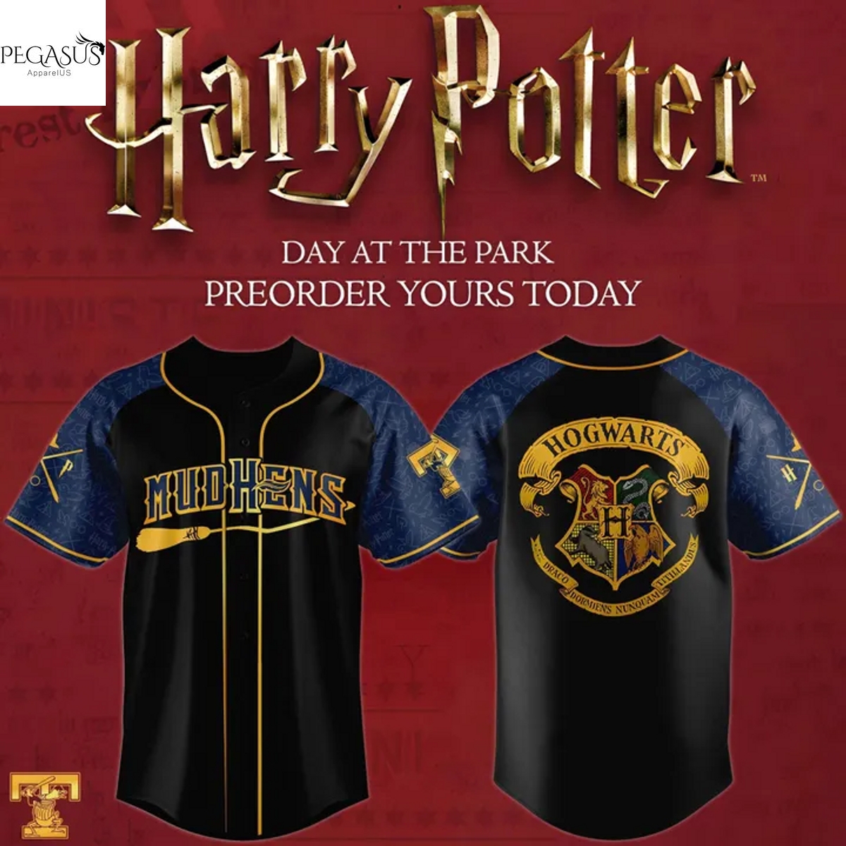 Toledo Mud Hens x Harry Potter Hogwarts Baseball Jersey Toledo Mud Hens x Harry Potter Hogwarts Baseball Jersey