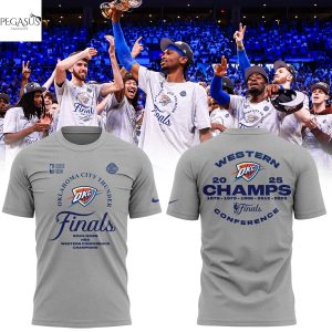 Western Champs Conference 2025 Oklahoma City Thunder 3D T-Shirt