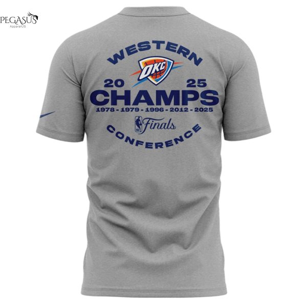 Western Champs Conference 2025 Oklahoma City Thunder 3D T-Shirt