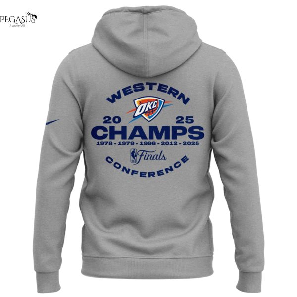 Western Champs Conference 2025 Oklahoma City Thunder Hoodie