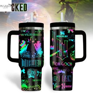 Wicked For Good Tumbler With Handle And Straw