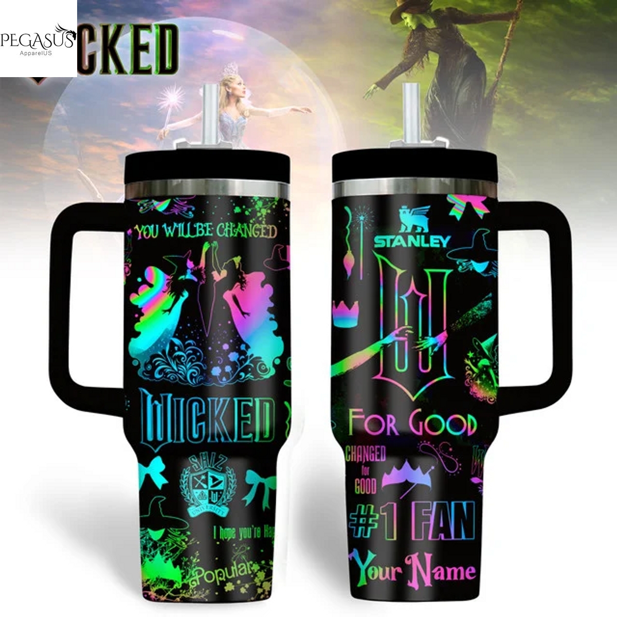 Wicked For Good Tumbler With Handle And Straw Wicked For Good Tumbler With Handle And Straw
