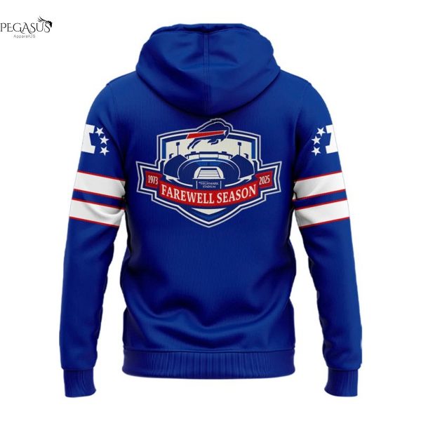 2025 Buffalo Bills Red Helmets Back  Farewell Season Hoodie
