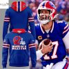 2025 Buffalo Bills Red Helmets Back  Farewell Season Hoodie