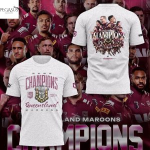 2025 Champions Queensland Maroons 3D T-Shirt
