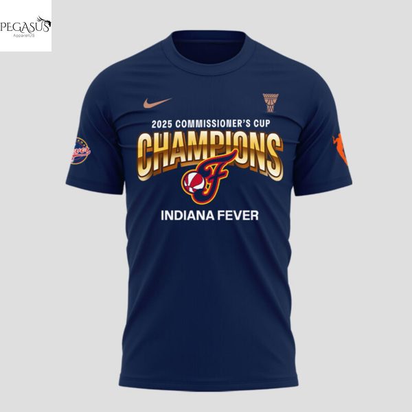 2025 WNBA Commissioner Cup Champions Indiana Fever 3D T-Shirt