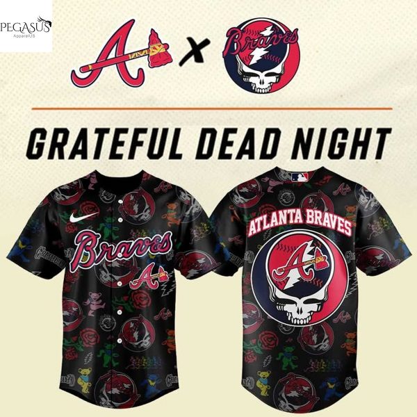 Atlanta Braves x Grateful Dead Night Baseball Jersey