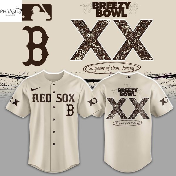 Boston Red Sox x Chris Brown Breezy Bowl XX 2025 Baseball Jersey – White