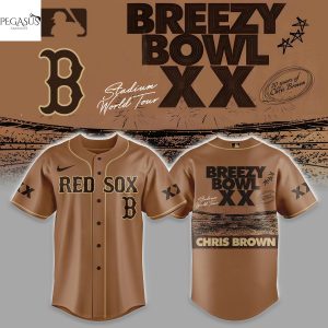 Boston Red Sox x Chris Brown Breezy Bowl XX Baseball Jersey