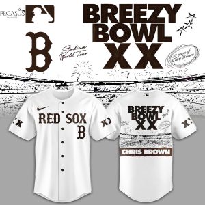 Boston Red Sox x Chris Brown Breezy Bowl XX Baseball Jersey – White