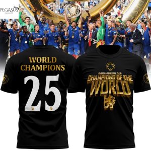 Chelsea F.C Champions Of The World 2025 3D T-Shirt