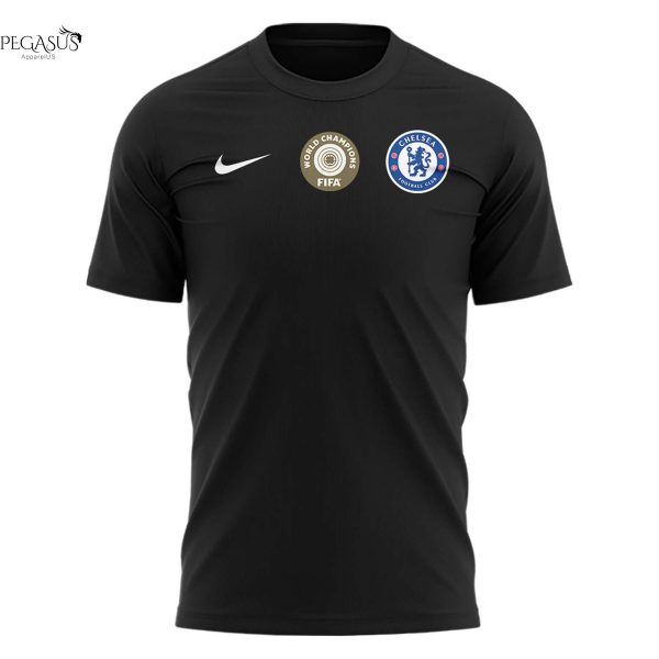 Chelsea F.C. World Champions 2025 3D T-Shirt – Black