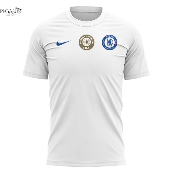 Chelsea F.C. World Champions 2025 3D T-Shirt – White