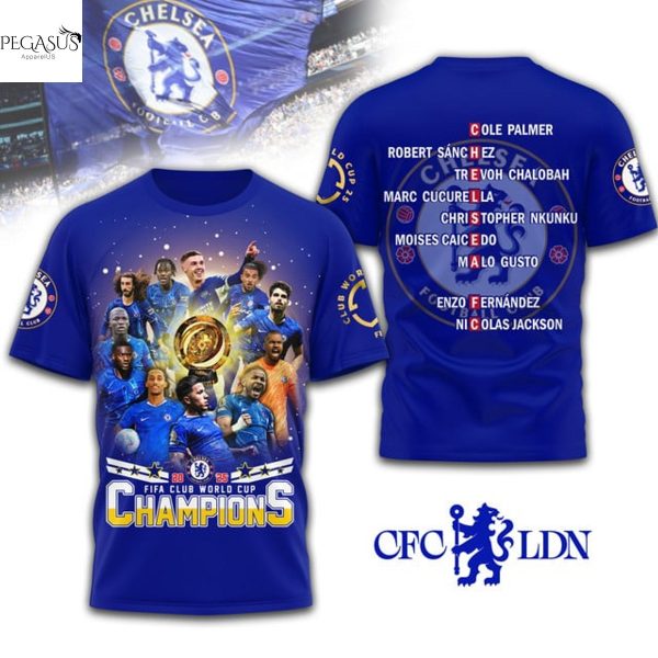 Chelsea FIFA Club World Cup 2025 Champions 3D T-Shirt