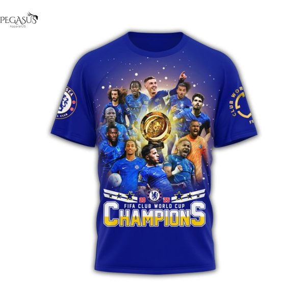 Chelsea FIFA Club World Cup 2025 Champions 3D T-Shirt