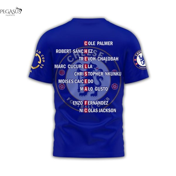 Chelsea FIFA Club World Cup 2025 Champions 3D T-Shirt