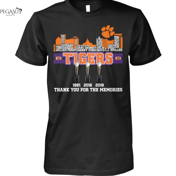 Clemson Tigers 1981-2016-2018 Champions Thank You For The Memories Unisex T-Shirt