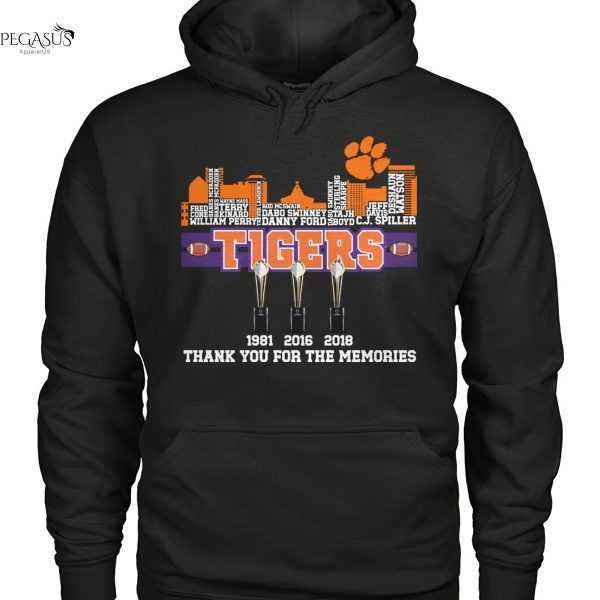 Clemson Tigers 1981-2016-2018 Champions Thank You For The Memories Unisex T-Shirt