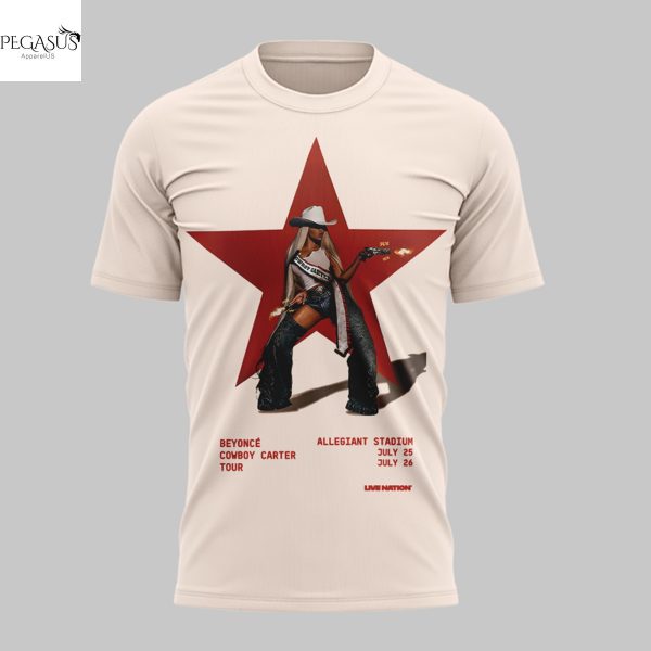 Cowboy Carter Tour Beyonce x Las Vegas 3D T-Shirt