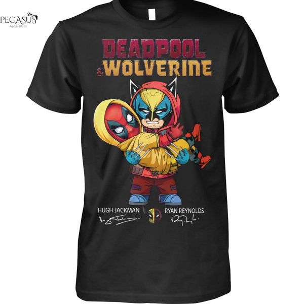 Deadpool & Wolverine Hugh Jackman x Ryan Reynolds Signature Unisex T-Shirt
