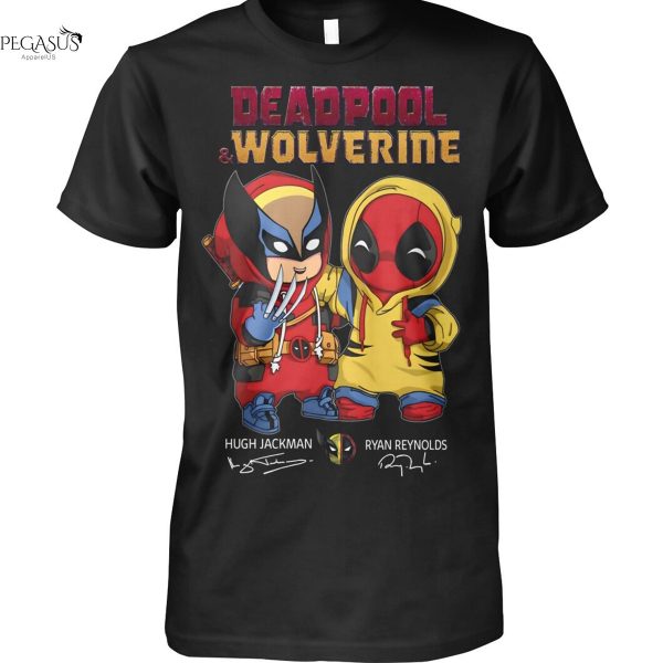 Deadpool & Wolverine Ryan Reynolds x Hugh Jackman Signature Unisex T-Shirt