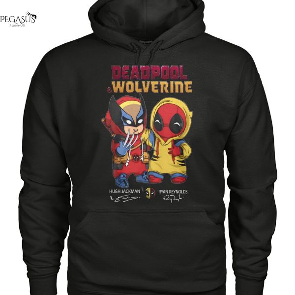 Deadpool & Wolverine Ryan Reynolds x Hugh Jackman Signature Unisex T-Shirt