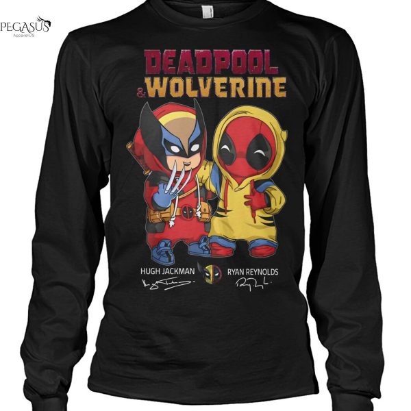 Deadpool & Wolverine Ryan Reynolds x Hugh Jackman Signature Unisex T-Shirt