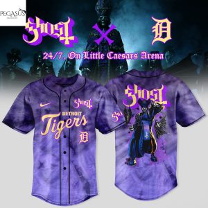 Detroit Tigers x Ghost Band World Tour 2025 Baseball Jersey