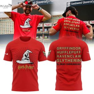 El Paso Chihuahuas Harry Potter Gryffindor Hufflepuff Ravenclaw Slytherin 3D T-Shirt