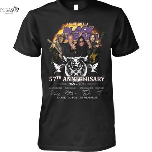End Of An Era Black Sabbath 57th Anniversary 1968-2025 Signature Thank You For The Memories Unisex T-Shirt