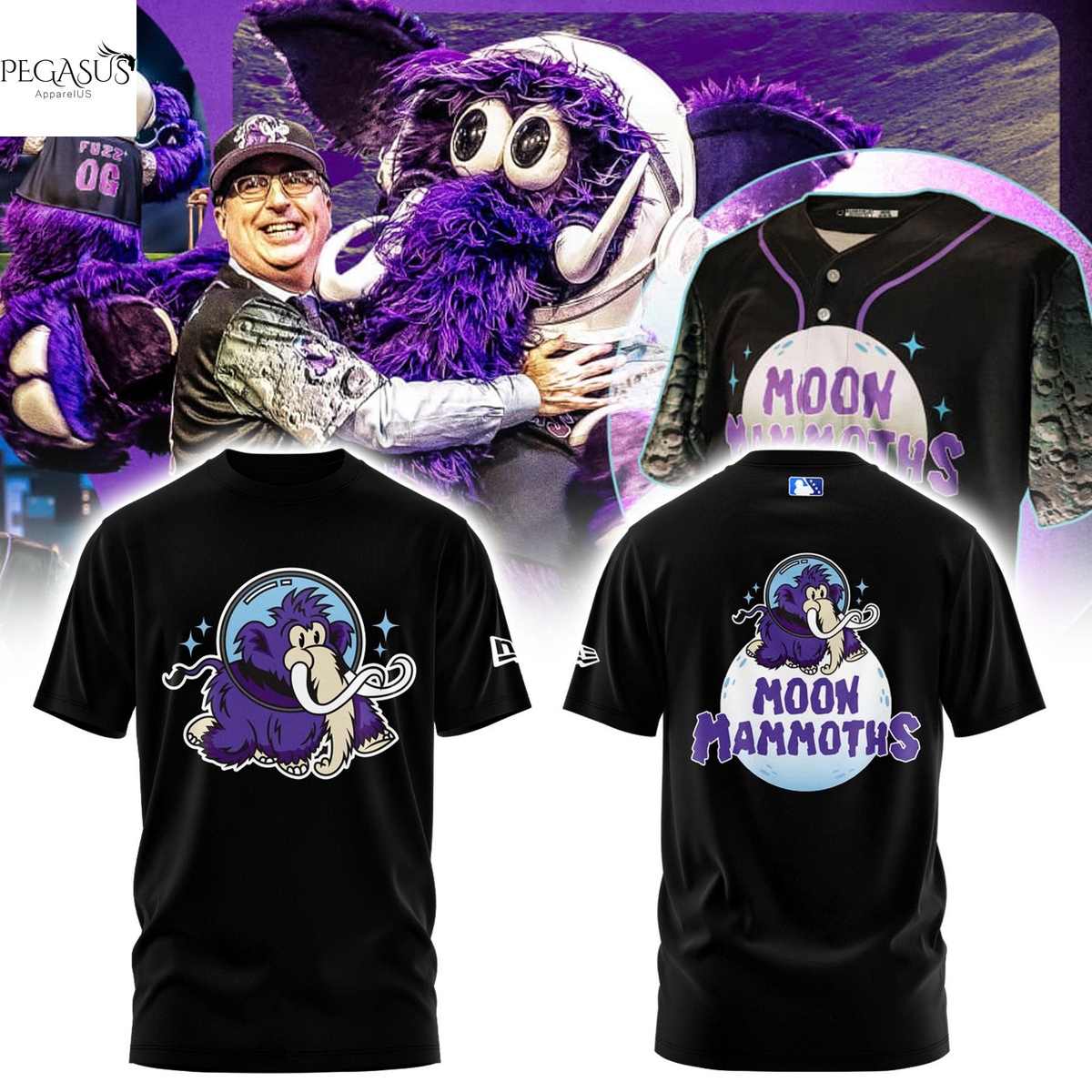 Erie SeaWolves BR Moon Mammoths 2025 3D T-Shirt Erie SeaWolves BR Moon Mammoths 2025 3D T-Shirt