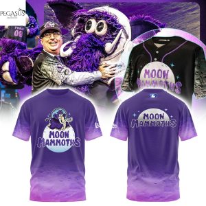 Erie SeaWolves BR Moon Mammoths 3D T-Shirt – Purple