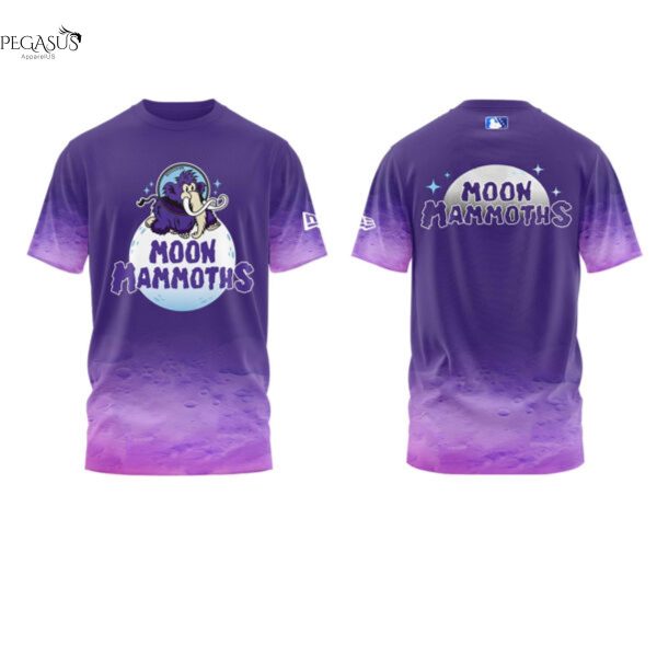 Erie SeaWolves BR Moon Mammoths 3D T-Shirt – Purple