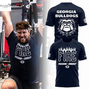 Georgia Bulldogs Fire Passion Energy 3D T-Shirt