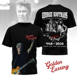 Golden Earring George Kooymans Co-Founder Of Golden Earring 1948-2025 Signature Thank You For The Memories 3D T-Shirt